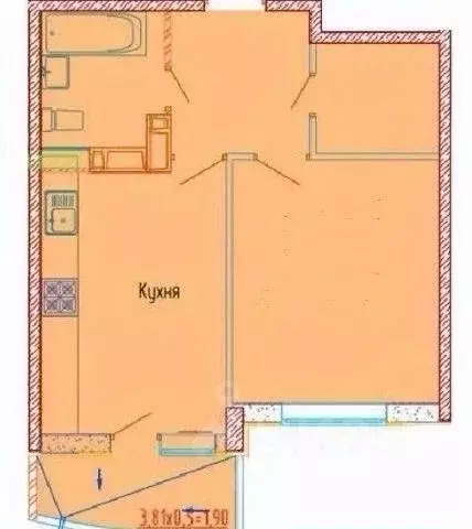 1-к кв. Краснодарский край, Анапа Астраханская ул., 97 (40.0 м) - Фото 2