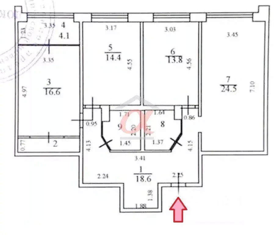 4-к кв. Кемеровская область, Кемерово Ленинградский просп., 30в (102.7 ... - Фото 2