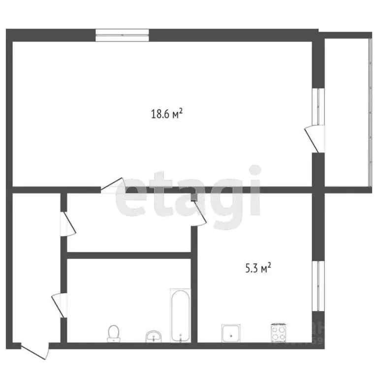 1-к кв. Ярославская область, Ярославль Тутаевское ш., 41 (30.5 м) - Фото 1