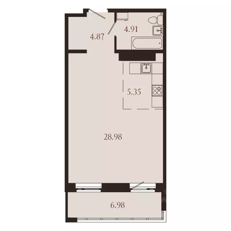 1-к кв. Иркутская область, Иркутск Советская ул., 115/1 (51.09 м) - Фото 1