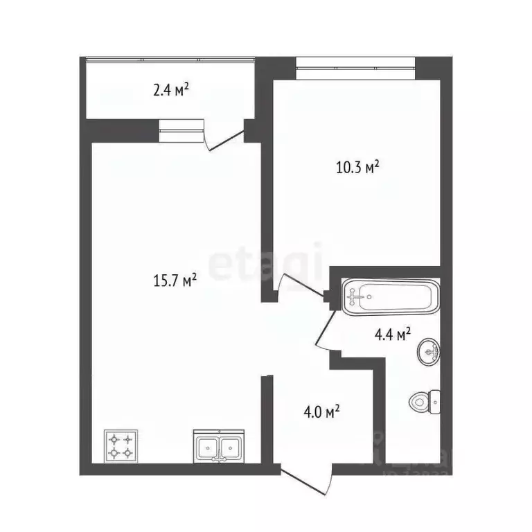 1-к кв. Тюменская область, Тюмень ул. Селекционная, 6 (36.83 м) - Фото 0
