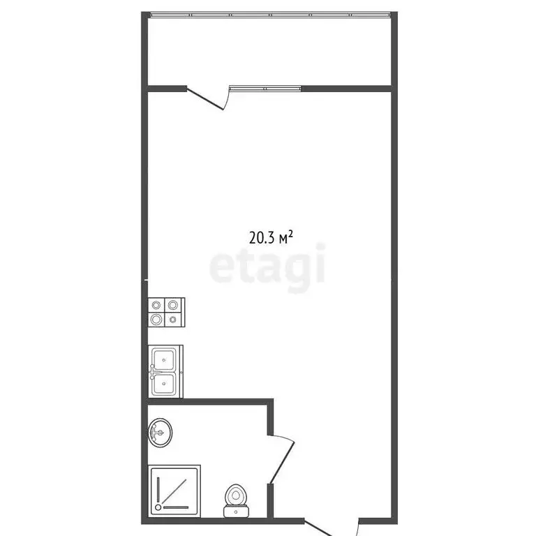 Квартира-студия: Мурино, Воронцовский бульвар, 19к1 (20.3 м) - Фото 2