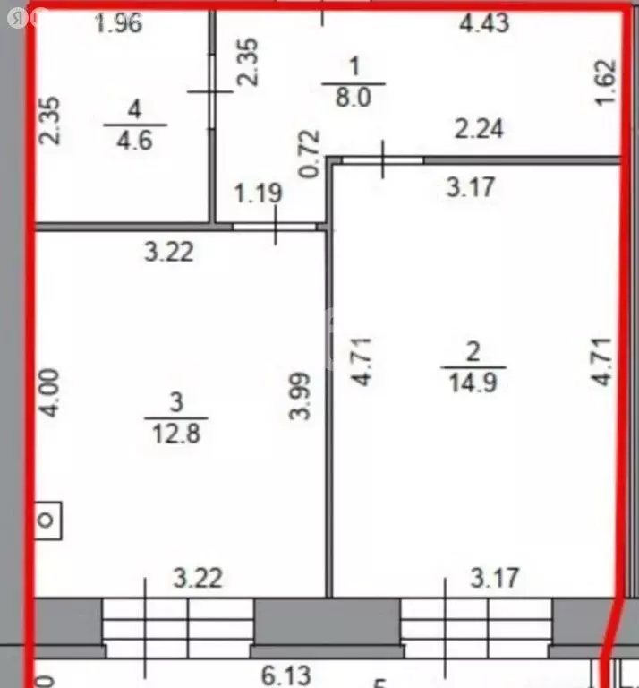 1-комнатная квартира: Кострома, Профсоюзная улица, 8А (43.3 м) - Фото 1