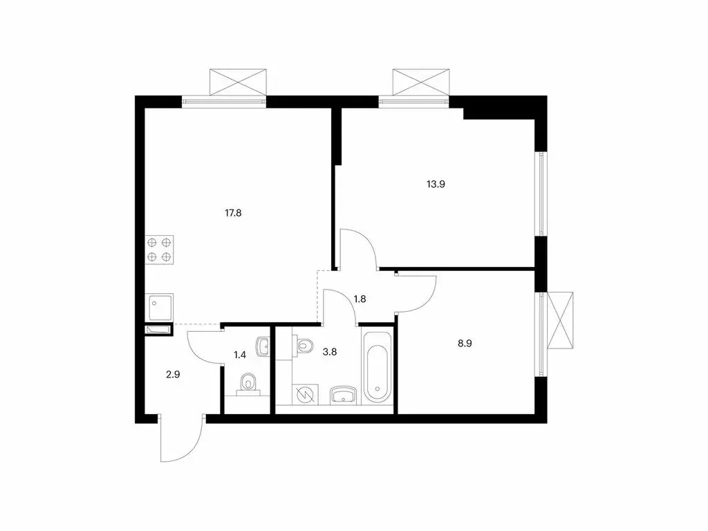 2-комнатная квартира: посёлок Ильинское-Усово, ЖК Ильинские Луга, к2.8 ... - Фото 0