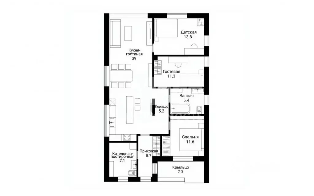 Коттедж в Москва Акиньшино-5 кп, 11-я линия (108 м) - Фото 2