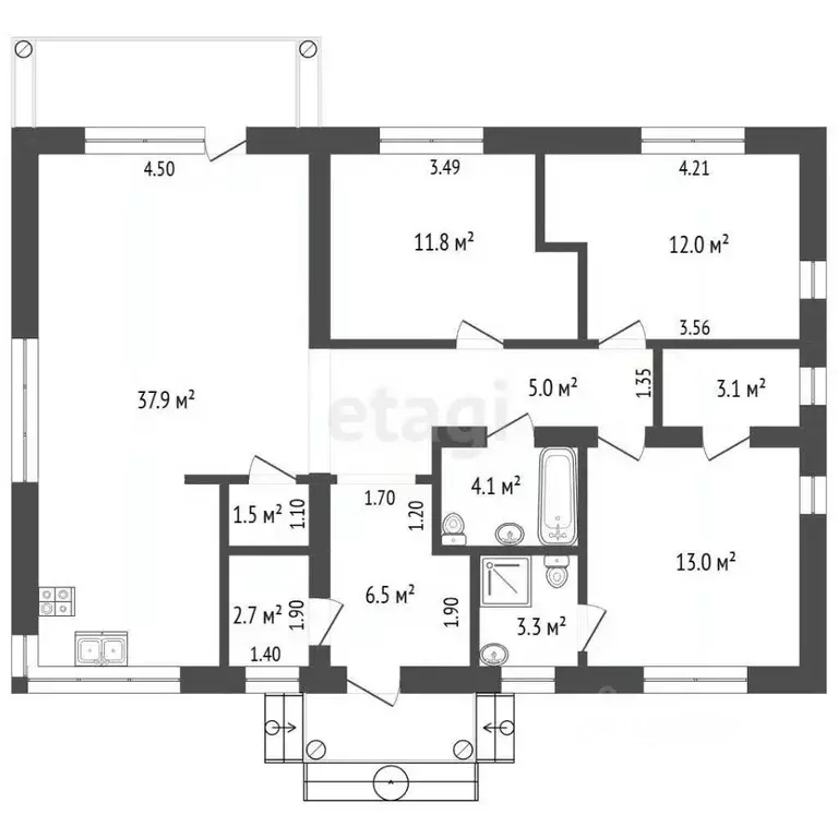 Дом в Тюменская область, Тюменский муниципальный округ, д. Решетникова ... - Фото 1