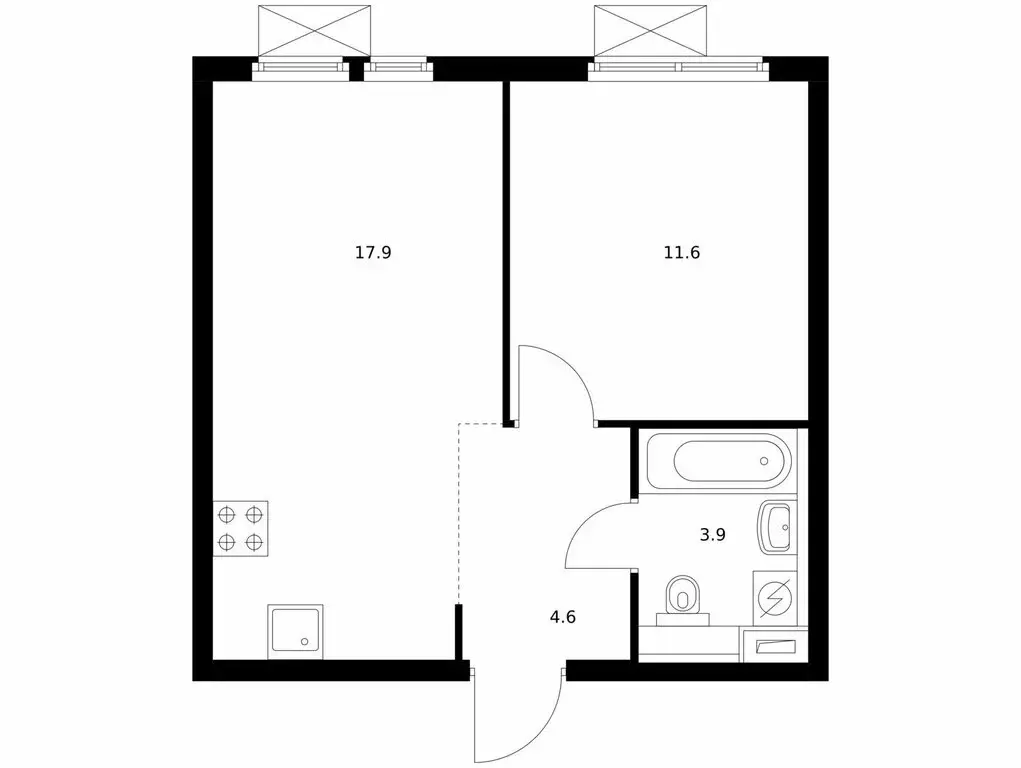 1-комнатная квартира: Котельники, микрорайон Парковый (38 м) - Фото 1
