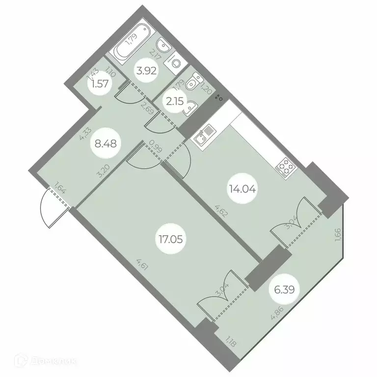 Продаётся 1-к квартира, 50.41 м - Фото 0