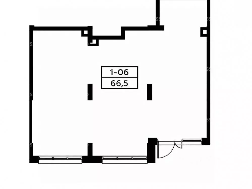 Торговая площадь в Москва № 160 кв-л, 1Вк1 (67 м) - Фото 2