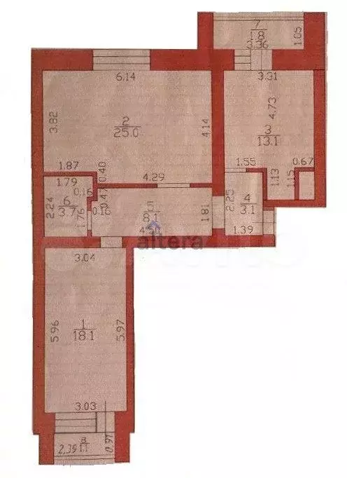 2-к. квартира, 74 м, 6/9 эт. - Фото 0