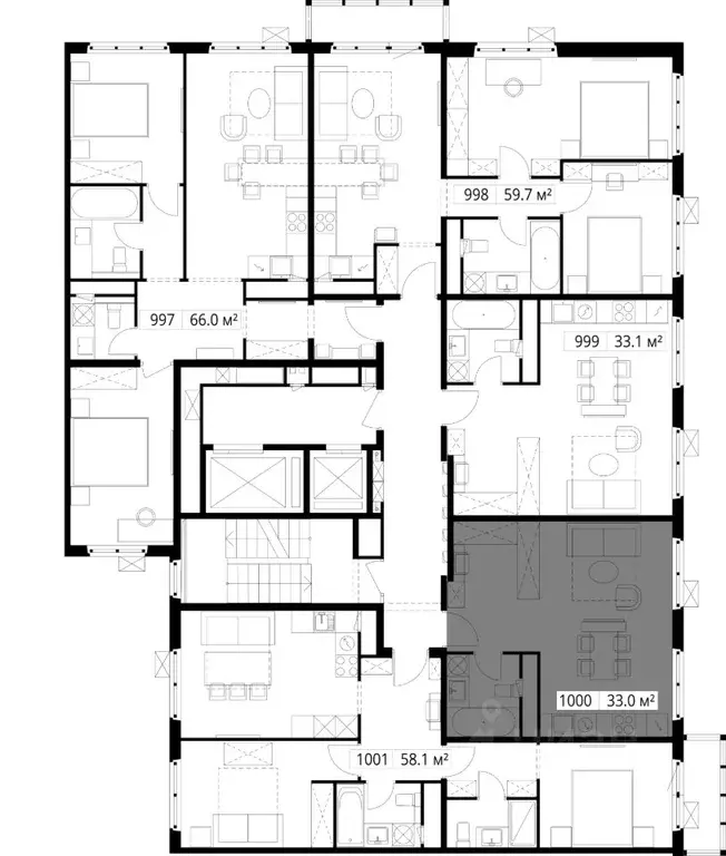 1-к кв. Московская область, Ленинский городской округ, д. Сапроново, ... - Фото 2