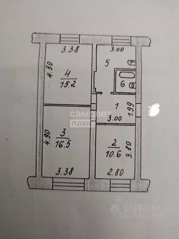 3-к кв. Пермский край, Краснокамск ул. Карла Либкнехта, 3 (58.5 м) - Фото 2