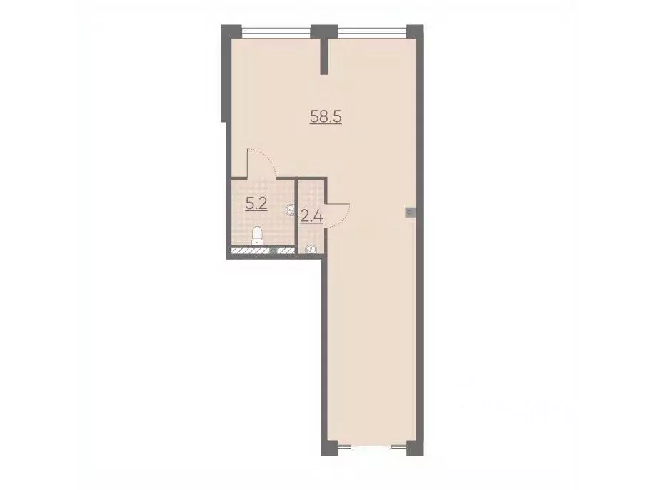 Помещение свободного назначения в Санкт-Петербург ул. Дыбенко, 3 (68 ... - Фото 1