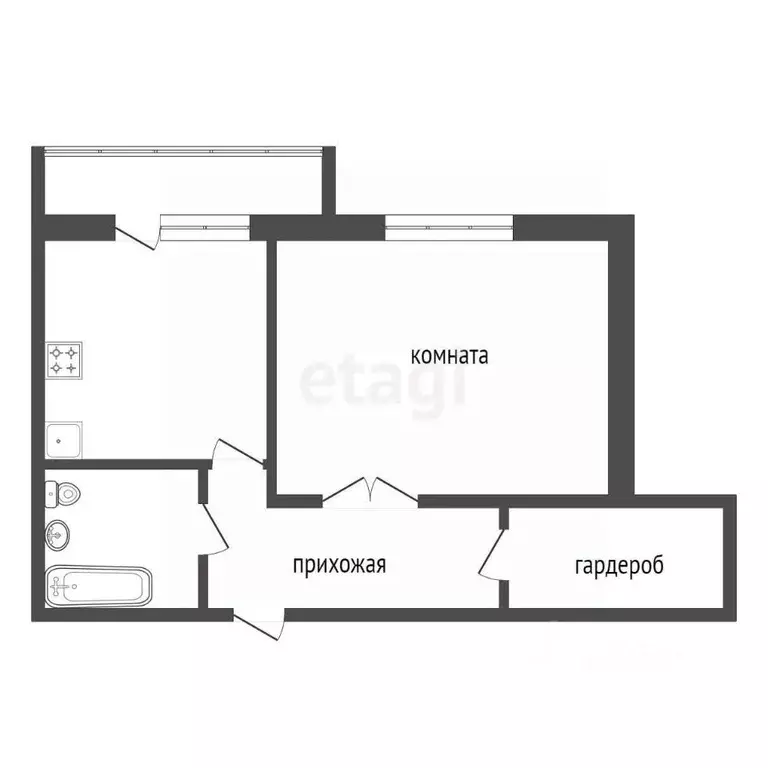 1-к кв. Красноярский край, Красноярск ул. Апрельская, 3А (40.4 м) - Фото 0