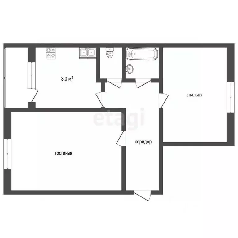 2-к кв. Ярославская область, Гаврилов-Ям ул. Кирова, 10 (49.7 м) - Фото 2