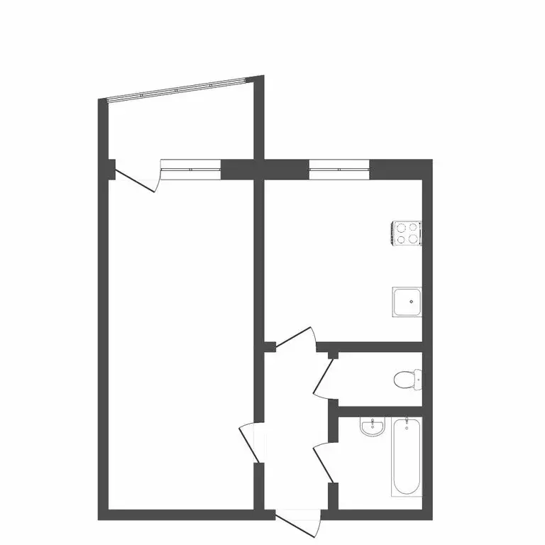 1-комнатная квартира: Тюмень, Широтная улица, 21 (34 м) - Фото 0