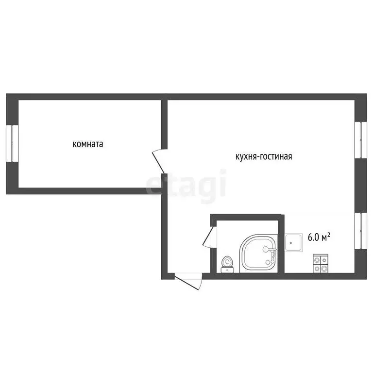 2-комнатная квартира: Муром, Московская улица, 105 (43 м) - Фото 0