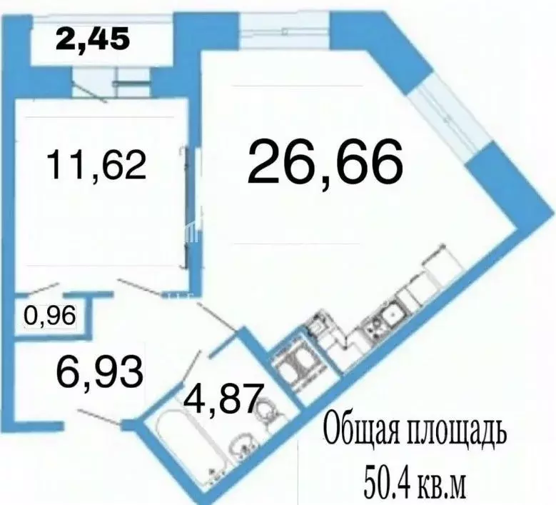 1-к кв. Санкт-Петербург пос. Шушары, Школьная ул., 6к2 (50.4 м) - Фото 2