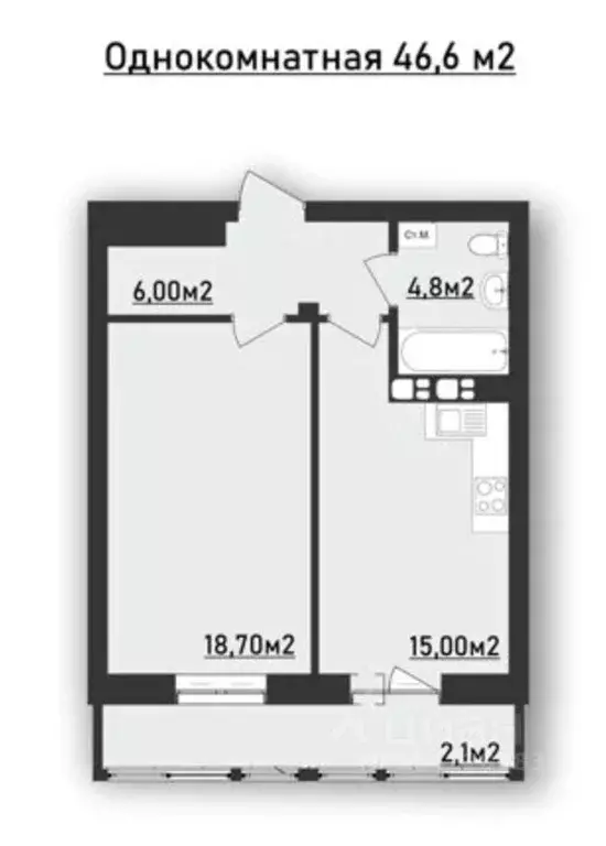 1-к кв. Ханты-Мансийский АО, Ханты-Мансийск Самаровская ул., 4 (51.5 ... - Фото 0