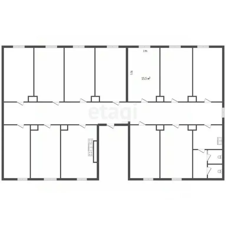 Комната Санкт-Петербург 2-я Комсомольская ул., 13К1 (15.5 м) - Фото 2