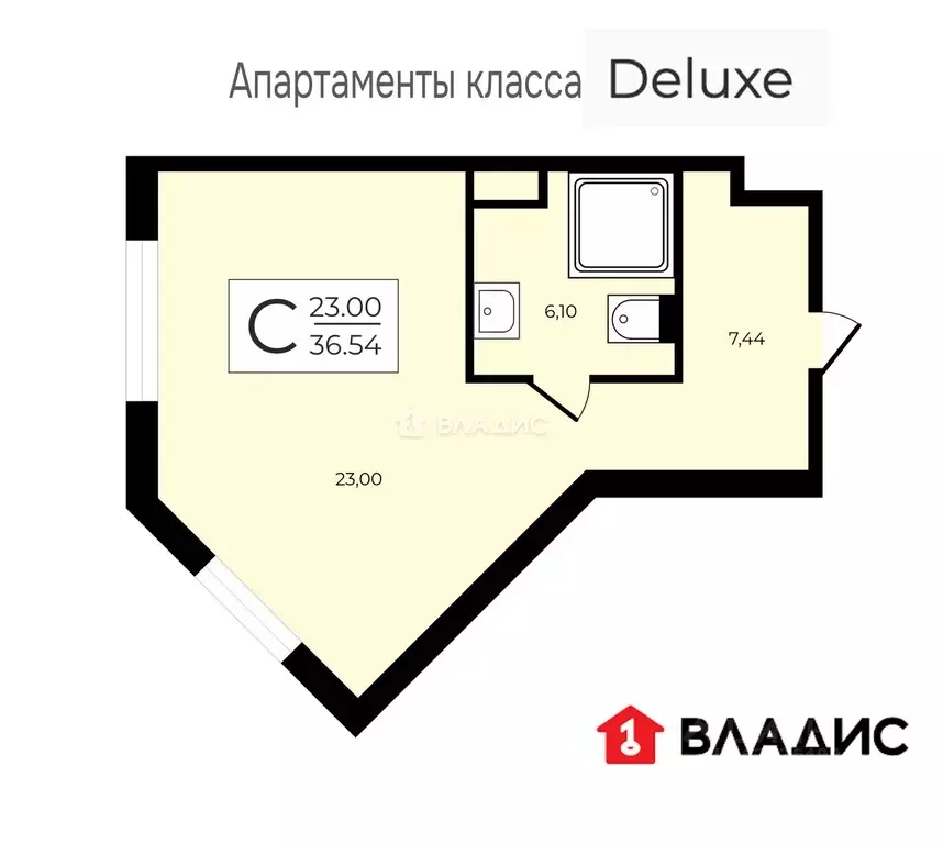 Студия Санкт-Петербург просп. Стачек, 64 (36.0 м) - Фото 2