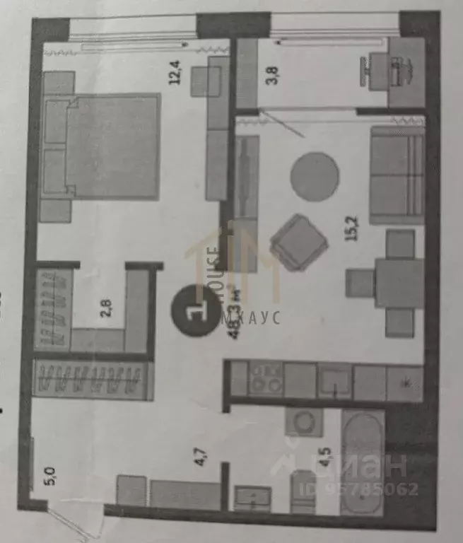 2-к кв. Омская область, Омск ул. Б.Г. Шаронова, 9 (48.3 м) - Фото 1