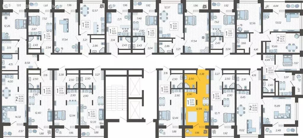 Квартира-студия: Сочи, микрорайон Бытха, Ясногорская улица, 16/2к4 ... - Фото 2