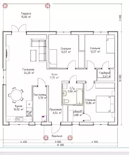 Дом в Башкортостан, Октябрьский ул. Буровиков (100 м) - Фото 2