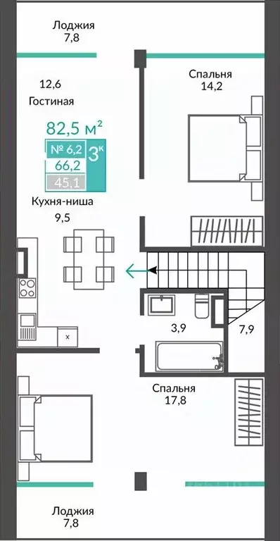 3-к кв. Крым, Алушта муниципальный округ, с. Виноградное ул. Сусловой ... - Фото 1