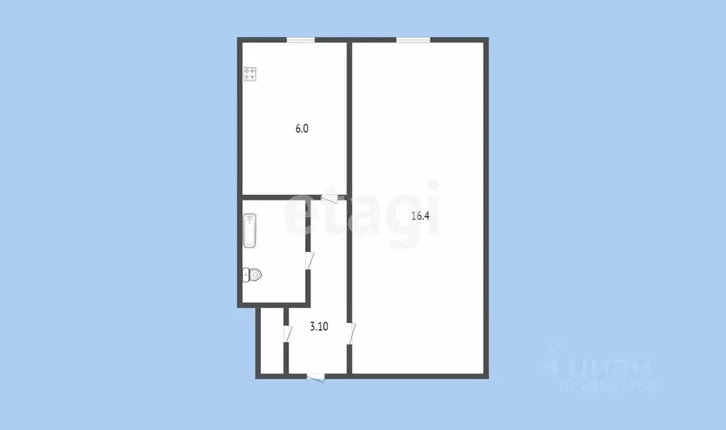 1-к кв. Карачаево-Черкесия, Черкесск ул. Лободина, 43 (29.1 м) - Фото 1