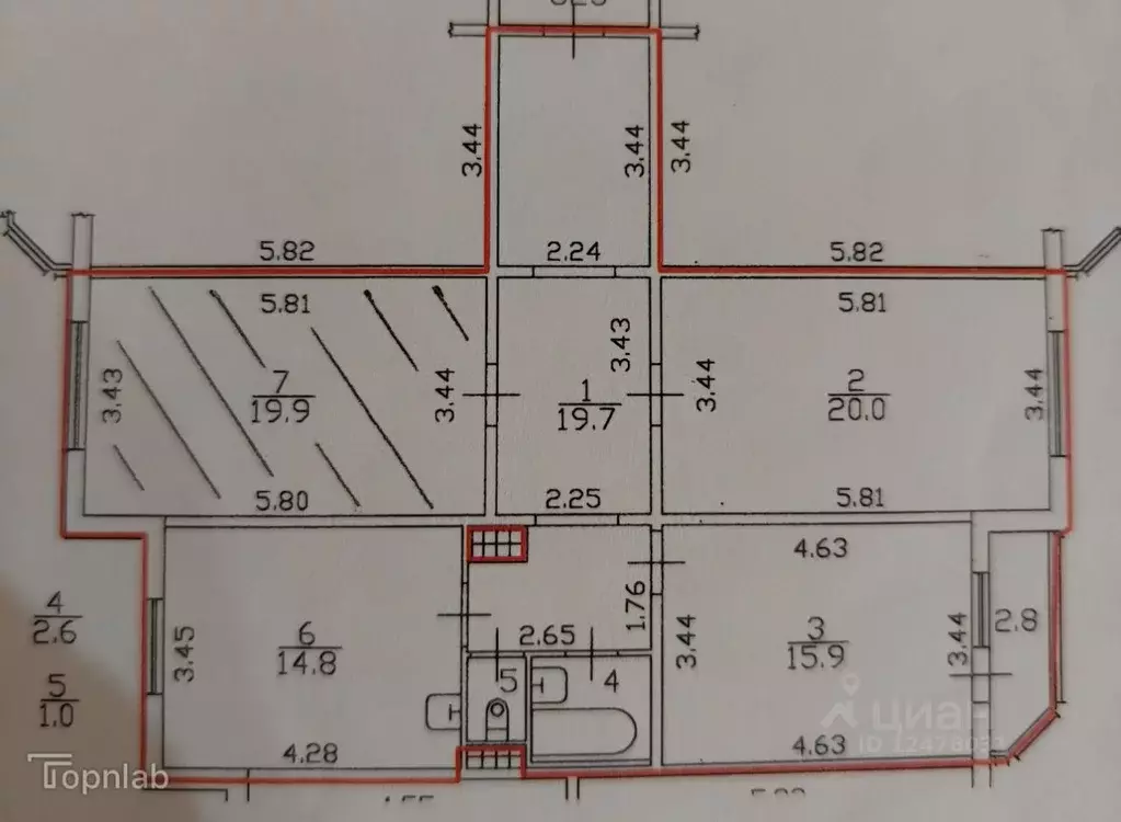 3-к кв. Санкт-Петербург Богатырский просп., 48к1 (93.0 м) - Фото 1