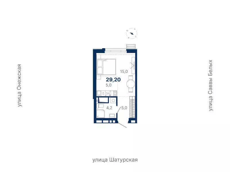 Квартира-студия: Екатеринбург, жилой район Южный, жилая экосистема ... - Фото 0
