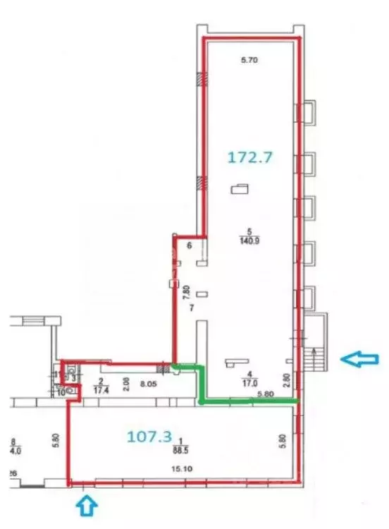 Помещение свободного назначения в Москва Ленинский просп., 81/2 (104 ... - Фото 1