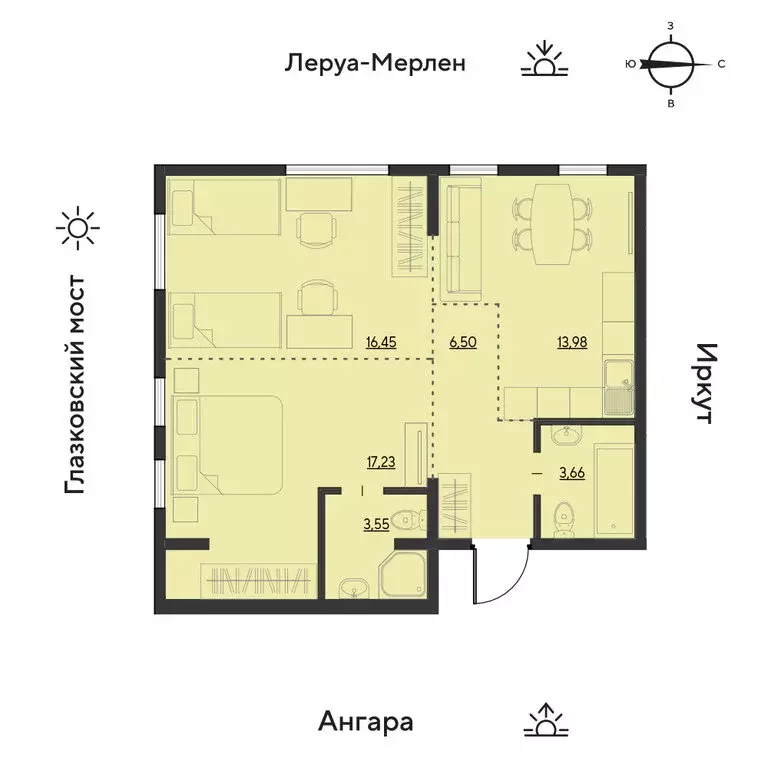 3-комнатная квартира: Иркутск, квартал Затон, улица Набережная Иркута, ... - Фото 1