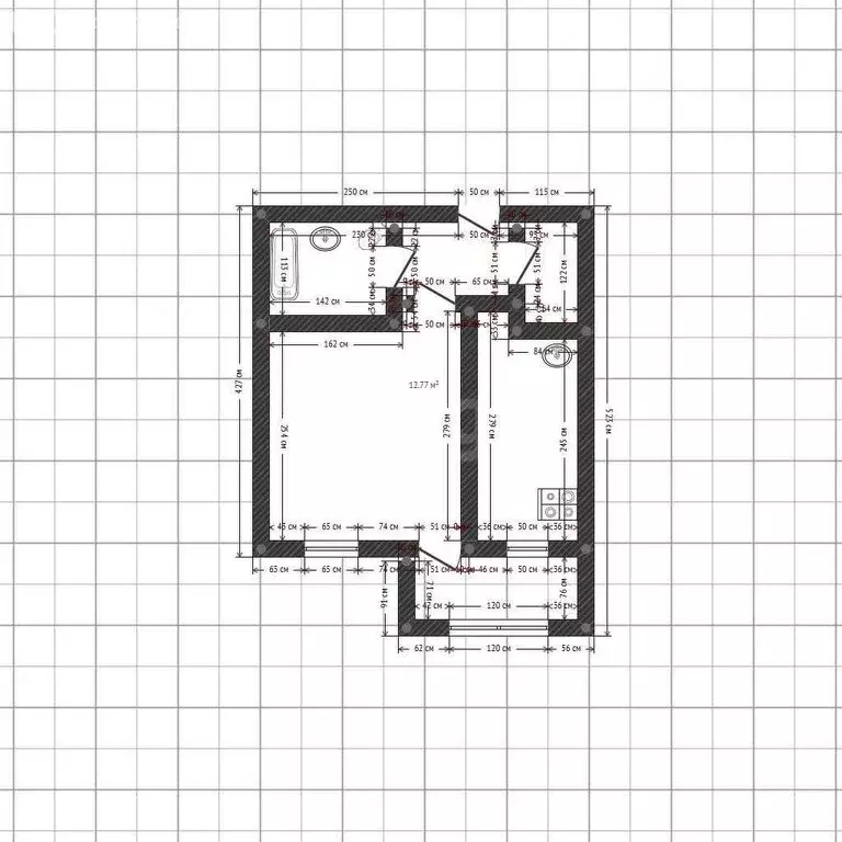 1-комнатная квартира: Валуйки, улица Островского, 1А (27.3 м) - Фото 1
