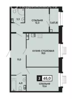 2-комнатная квартира: Кисловодск, улица Катыхина, 185с1 (65 м) - Фото 1