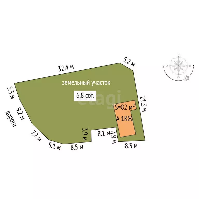 Дом в село Перевалово, Советская улица (82 м) - Фото 1