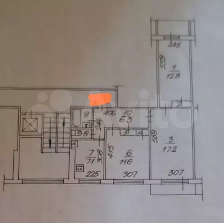 3-к. квартира, 63 м, 5/9 эт. - Фото 0