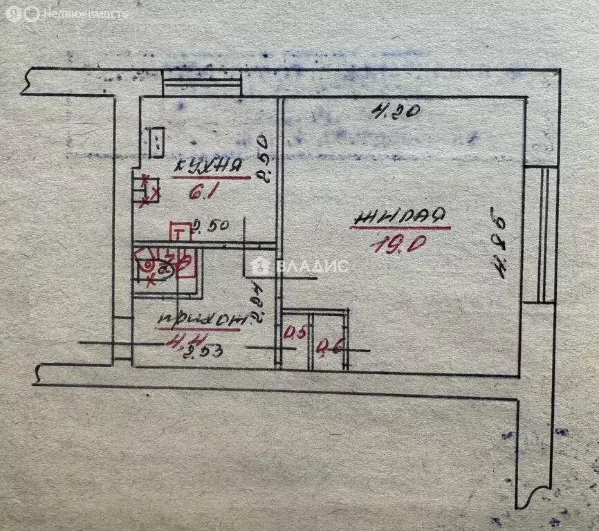 1-комнатная квартира: Петрозаводск, улица Фрунзе, 4 (31.6 м) - Фото 2