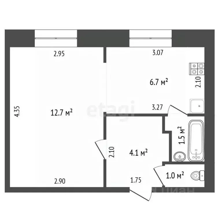 1-к кв. Мордовия, Саранск ул. Анны Лусс, 3Б (26.0 м) - Фото 2
