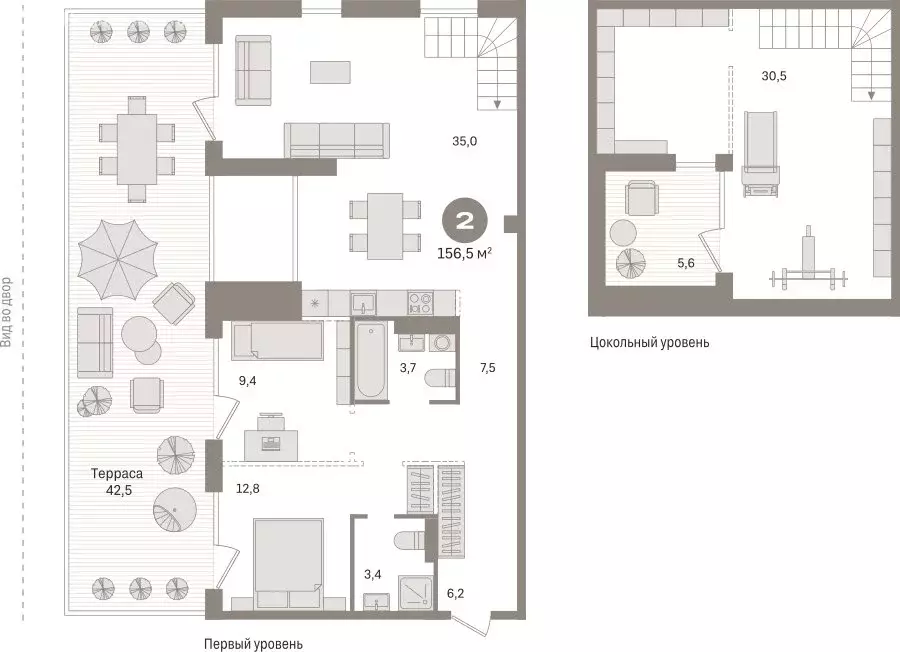 2-комнатная квартира: Тюмень, улица Газовиков, 40 (156.5 м) - Фото 1