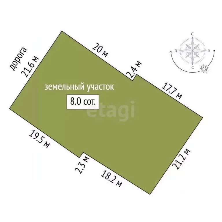 Участок в Татарстан, Альметьевск ул. Петра Хузангая, 35 (8.0 сот.) - Фото 1