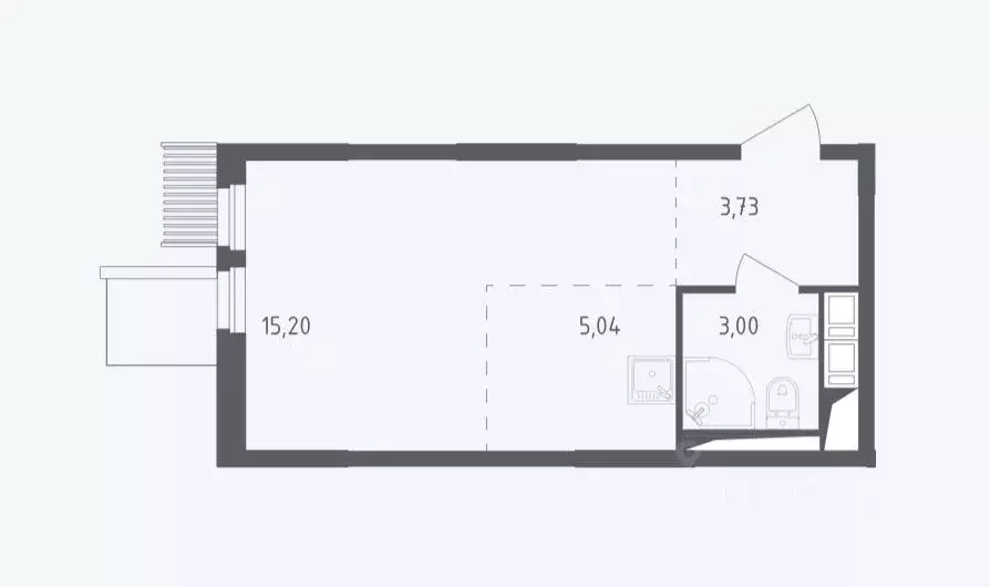 Студия Московская область, Мытищи пер. 1-й Стрелковый, 1 (26.5 м) - Фото 2
