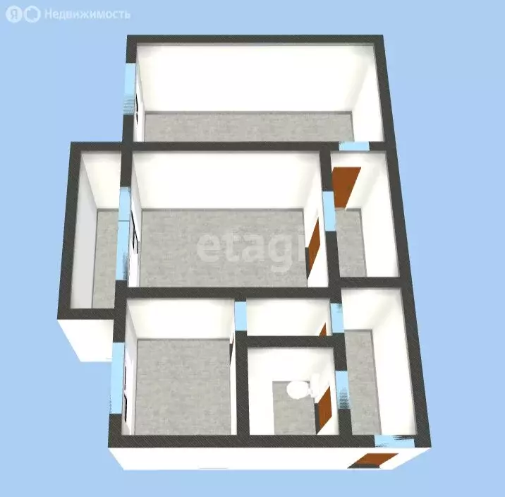 2-комнатная квартира: Губкин, улица Кирова, 44 (42.6 м) - Фото 1