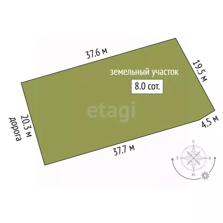 Участок в Тюменская область, Тобольский муниципальный округ, ... - Фото 2