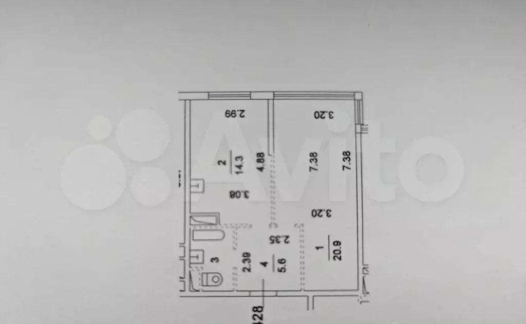 1-к. квартира, 49 м, 9/24 эт. - Фото 0