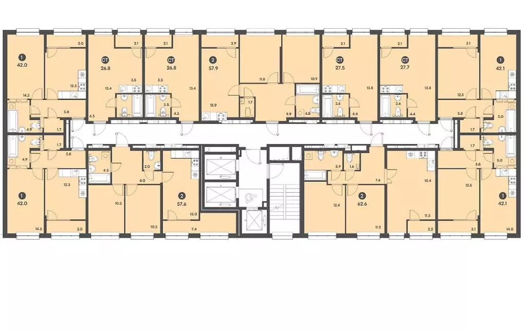 3-к кв. Приморский край, Владивосток ул. Нейбута, 135 (62.6 м) - Фото 1