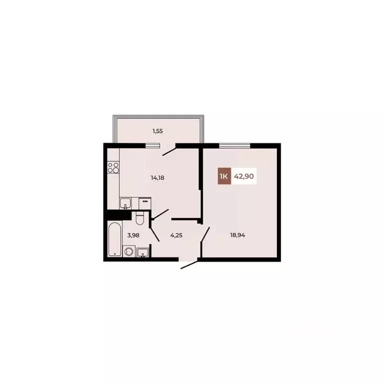 1-к кв. Ростовская область, Аксайский район, Щепкинское с/пос, пос. ... - Фото 1