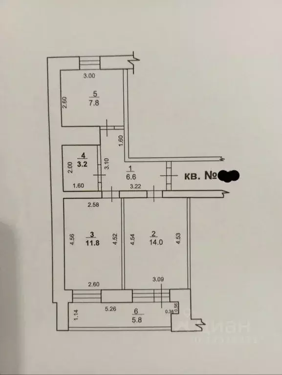2-к кв. Башкортостан, Стерлитамак Патриотическая ул., 106 (43.4 м) - Фото 2