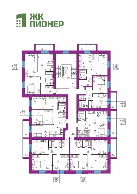 2-к кв. Брянская область, Брянск Житомирский пер., 8А (77.2 м) - Фото 1